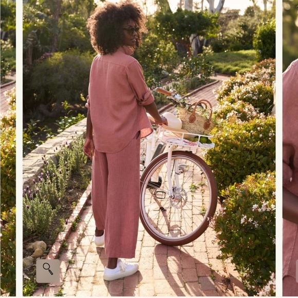 NEW FRANK & EILEEN | Tuscany Getaway Linen Set in Mauve S - Picture 3 of 9